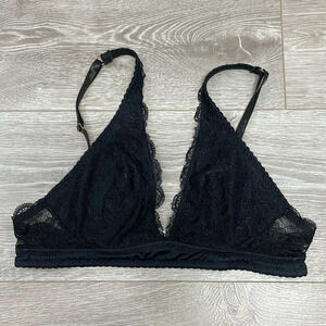 Urban Outfitters Out From Under Black Lace Lined Bralette L